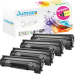 4 Toners cartouches type Jumao compatible pour HP LaserJet Pro P1606DN, Noir