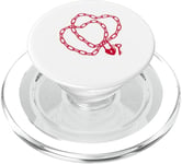 Cute Womens Intertwined Heart Chain Love Lock Valentine' Day PopSockets PopGrip for MagSafe