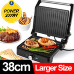 SUPERLEX Panini Press Grill Toastie Maker Non-Stick Plates 180° Fold-Out 2000W