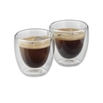 WMF Kult Lot de 2 tasses à expresso à double paroi en verre 80 ml Effet flott...