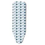 Ironing Board Cover Cotton Foam Back Padding Blue Leaf 140x52cm Easy Fit