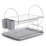 Zeller 27265 Egouttoir pour Assiette Plastique/Métal Gris 44,5 x 33 x 12 cm