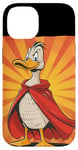 Coque pour iPhone 14 Beau canard en costume de super-héros