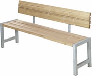 Plus plankbänk med ryggstöd, L 176 cm, Thermowood