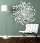 UYEDSR Wall Sticker Vinyl wall decal sticker flower mandala home wall decoration yoga lover gift living room bedroom applique decoration 74X74CM