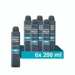 Dove Men+Care Classic Antiperspirant Aerosol deodorant for men with ¼ moisturising cream for 48h sweat and odour protection 6x 200 ml