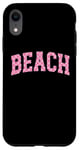 Coque pour iPhone XR Rose plage Varsity