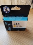 HP 364 Yellow Original Ink Cartridge for PhotoSmart 5510 5520 6520 7520 EXP 2022