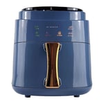 Friteuse Air Fryer Air Essence multifonction sans huile avec écran LCD : en couleur bleue, capacité de 6L, chauffage intelligent et fonction de maintien au chaud (Rôtissage/Friture/Cuisson), airfryer