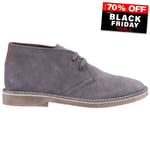 Hush Puppies Samuel MEMORY FOAM Mens Smart Desert Chukka Boots Grey