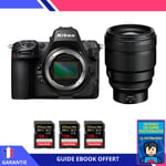 Nikon Z8 + Z 85mm f/1.2 S + 3 SanDisk 128GB Extreme PRO UHS-II SDXC 300 MB/s + Ebook 'Devenez Un Super Photographe' - Hybride Nikon