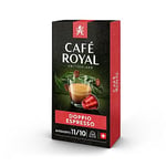 Café Royal Doppio Espresso 100 Capsules for Nespresso Coffee Machine - 11/10 Intensity - UTZ-certified Aluminum Coffee Capsules