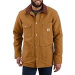 Carhartt Men's Loose Fit Firm Duck Blanket-Lined Chore Coat, Carhartt Brown, XL