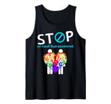 Heart Handprint Stop Sexual Harassment Multicolored Tank Top