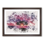 Big Box Art Lone Tree Beneath a Purple Sunset Watercolour Framed Wall Art Picture Print Ready to Hang, Walnut A2 (62 x 45 cm)