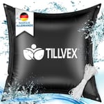 tillvex® Coussin de piscine pour l'hiver XXL 120 x 120 cm | Coussin d'air avec kit de réparation - Coussin d'hiver avec valve de sécurité - Double couture