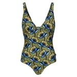 Regatta Womens/Ladies Orla Kiely Passion Flower One Piece Swimsuit (Cardamom Seed) - Green material_Synthetic - Size 8 UK