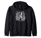 Jules Verne Signature - Sea Monster Octopus 2 - Fan T-Shirt Zip Hoodie