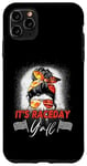 Coque pour iPhone 11 Pro Max Its Raceday Yall Dirt Track Racing Car Lover Messy Bun