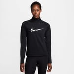 Nike Swoosh Hyperbright Half Zip Langermet Midlayer Svart | Løpeundertøy og Basislag