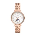 Fossil Jacqueline Watch for Women, multifunctional movement with Stainless steel or Leather Strap