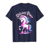 Cute Girl's Magical Unicorn Power T-Shirt