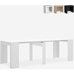 Table extensible peu encombrante 90x51-237 cm pour salon Garda Couleur: Blanc