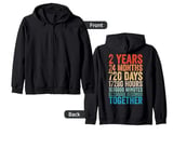 2 Year Anniversary Him Her Couple 2nd Wedding Zip Hoodie