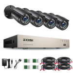 ZOSI 8CH 1080P DVR 3000TVL CCTV Camera Home Security System Kit Outdoor IR Night