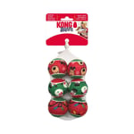 KONG Holiday Squeakair Ball 6-pack