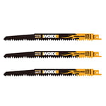 WORX Heavy Duty Professional Universal Reciprocating Saw Wood Cutting Pruning Blades Compatible with Bosch, DeWalt, Makita and Many Others