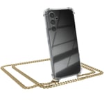 For Samsung Galaxy A54 phone case with strap cord Case Chain Gold