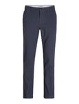 JACK & JONES Jpstollie Jjdave Chino Pantalon, Bleu foncé, 34W x 32L Homme