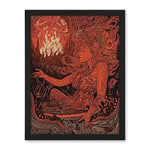 Artery8 You Light my Fire The Temptress Concept Art Artwork Framed Wall Art Print 18X24 Inch