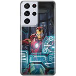 ERT GROUP mobile phone case for Samsung S21 ULTRA original and officially Licensed Marvel pattern Iron Man 034 optimally adapted to the shape of the mobile phone, case made of TPU