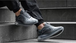 NIKE AIR MAX 720 UNISEX TRAINERS, UK10.5, COOL GREY/BLACK/WOLF GREY, AO2924 002