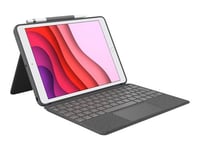 Logitech Combo Touch - Clavier et étui - avec trackpad - rétroéclairé - Apple Smart connector - QWERTZ - Allemand - gris oxford - pour Apple 10.9-inch iPad (10ème génération)