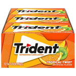 Trident Tropical Twist Sugar Free Chewing Gum with Xylitol 14 Sticks 39 g