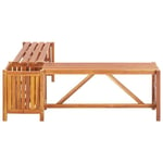 FAS(46345)Banc de jardin et jardinière 117x117x40 cm Bois solide d'acacia