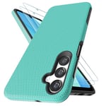 Case Collection for Samsung A16 Phone Case and 2X Screen Protector, Dual Layer Shockproof Drop Protection, Military Grade Rugged Matte Cover for Samsung Galaxy A16 5G Case Mint Green