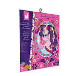 Janod - Coffret Mosaïques en Mousse Poneys et Licornes - les Ateliers du Calme - Kit Loisir Créatif Enfant - Apprentissage Motricité Fine et Concentration - dès 5 ans, J07957