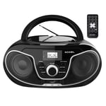 Roxel Boombox CD Player RCD-S70BT with BT, Remote Control, Radio, Black