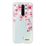 Evetane - Coque Silicone Compatible Xiaomi Redmi Note 8 Pro - Protection Intégrale 360, Fine et Transparente - Coque Avant & Arrière - Haute Résistance - Cerisier