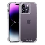 CASE-MATE – Série Tough - Coque de Protection pour iPhone 14 Pro Max (2022) avec revêtement Anti-Rayures, Protection Contre Les Chutes de 4,6 m - Tough Clear Plus