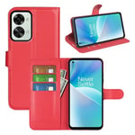 Oneplus Nord 2T      Pu Wallet Case    [Red]