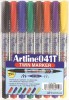 Artline 041T Permanent merkepenn Twin Marker sett m/8 stk EK-041T/8W