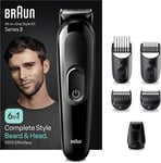 Braun Tondeuse Tout-En-Un Series 3 MGK3410, 6-En-1, Kit Pour Barbe, Cheveux & Et