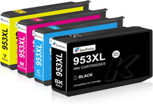 953XL Cartouches d'imprimante Multipack avec DE Nouvelles PUCES de Remplacement pour Cartouches d'encre HP 953 XL avec HP Officejet Pro 7740 8218 8710 8715 8718 8719 8720 8725 8730 8740(Q1401)