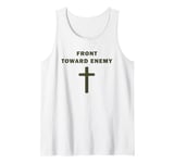 Front Toward Enemy – Christian Faith Military Cross of Jesus Tank Top