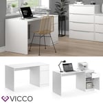 Bureau Vicco Ruben, bureau informatique 140 x 65 cm, meuble bureau